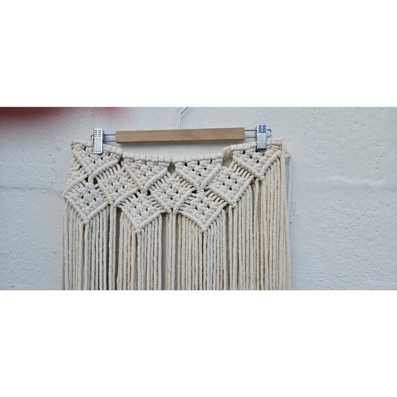Macrame Boho Wall Hanging Wedding Backdrop Handmade Door Window Curtain Decor - Picture 1 of 13